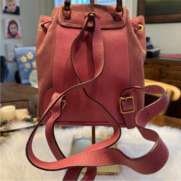 Pink GUCCI Suede Women's Backpack(Vintage) - Picture 2 of 10
